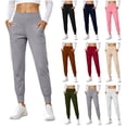 thumbnail image 1 of YuXingFu Womens Pants for Women Trendy Linen Loose Dress Pants 7/26th - Polyester Casual Athletic Work Pants Army Green XL, 1 of 8