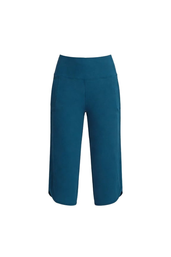 Womens Summer Pants for Women Straight Culottes - Button Fly Work Navy S