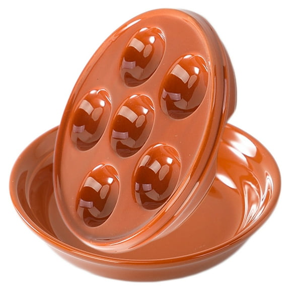 YuYiSan 1 Set of Ceramic Baked Snail Plates Kitchen Escargot Dish Oven Snail Baking Plates