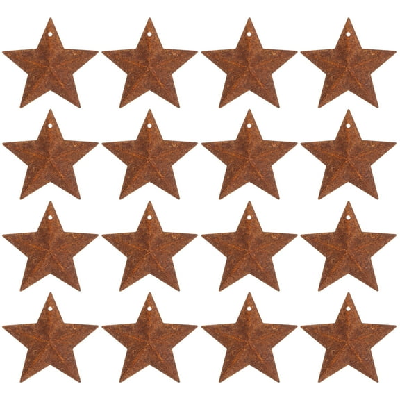 YuYiSan 50pcs Rusty Stars Crafts Rustic Christmas Iron Stars Pendants Vintage Star Ornaments for Festival
