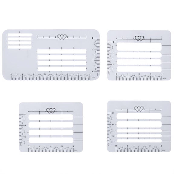 YuYoulan 4 Pcs Craft Addressing Guide Notebook Multi-use Letter Envelope Stencil Template