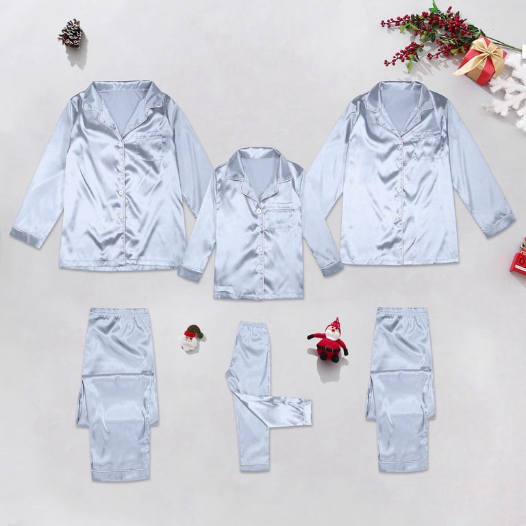 Kleinkind Baby Satin Seiden Pyjama Set Langarm Butt Produktbild-Vorschau 13
