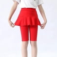 thumbnail image 1 of YuYuBao Kids Girls Leggings With Skirts Knee Length Summer Ruffle Pants Stretchy Athletic Skinny Pants, 1 of 2