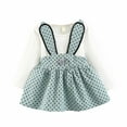 thumbnail image 1 of YuYuBao Baby Girls Dress Summer Floral Rabbit Print Ruched Sleeveless Dresses With Straw Hats Sets Girls Dress Sundress , 2-3 Years, 1 of 4