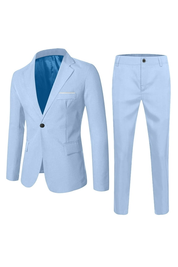 Toddler Boys Formal Suits Spring Autumn Solid Long Sleeve Pants Coat Outfits 2Pc Suits Gentleman Style Clothes11-12 Years 11-12 Years