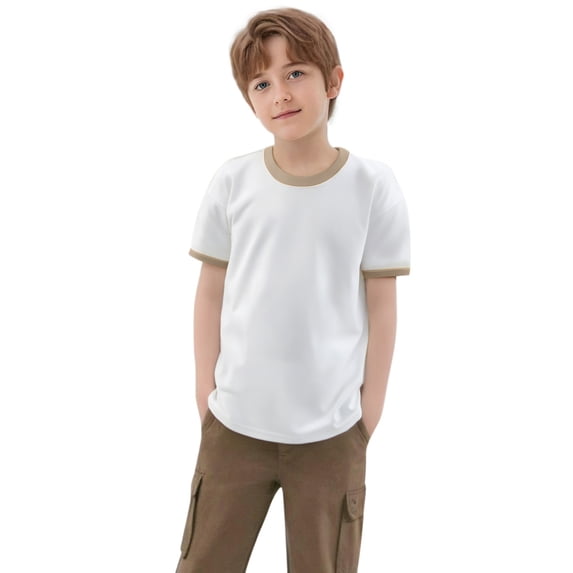 YuYuBao Toddler Boys Girls Tshirts Color Block Short Sleeve Crewneck T-Shirts Tops Tee Clothes For Children Boys