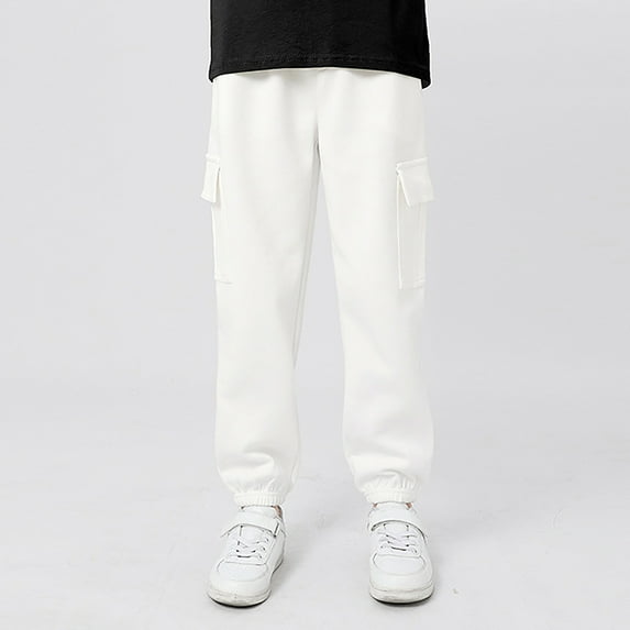 YuYuBao Toddler Girls Cargo Pants Autumn Style Leggings Sports Elastic Waist Children Teen Girls Trousers