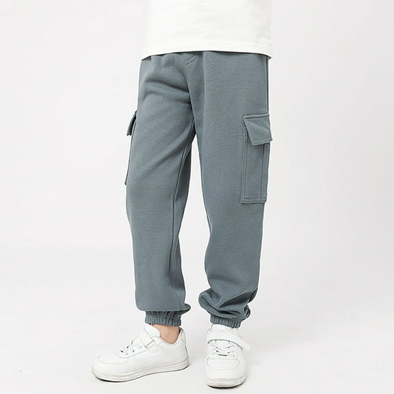 YuYuBao Toddler Girls Cargo Pants Autumn Style Leggings Sports Elastic Waist Children Teen Girls Trousers