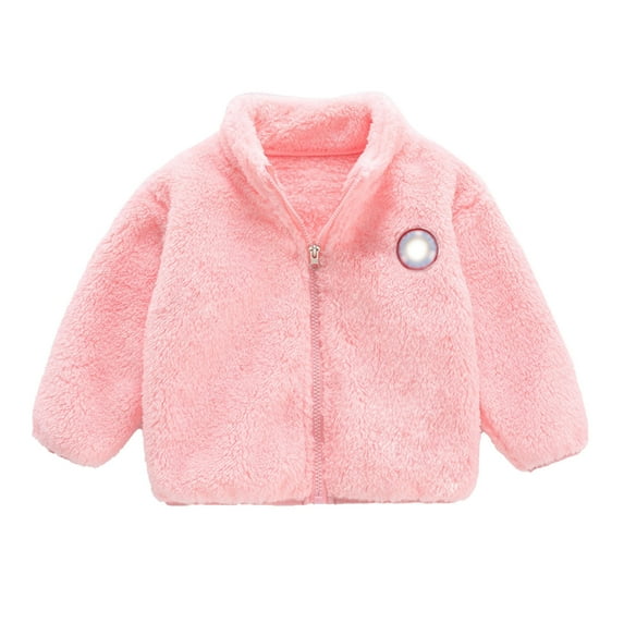 YuYuBao Toddler Girls Coats Jackets Zip Up Coats Flannel Warm Fall Winter Kids Girls Coats Outwear Clothes