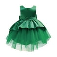 thumbnail image 1 of YuYuBao Toddler Girls Dress Beauty Pageant Tail Children Wedding Prom Lace Bowknot Princess Dresses Children Girls Formal Tutu Ball Gown Dress Clothes , 5-6 Years, 1 of 5