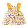 thumbnail image 1 of YuYuBao Toddler Girls Dress Floral Princess Beach Vacation Sundress with Bag Outfits Ruffles Summer Set Baby Girls Sleeveless Dresses , 18-24 Months, 1 of 2