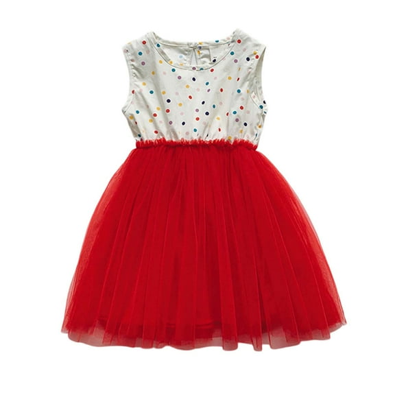 YuYuBao Toddler Girls Dress Sleeveless multicolor Flowers Print Mesh Tulle Princess Dresses Casual Tunic Playwear Children Girls Basic Shirt Party Dresses , 2-3 Years