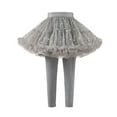 thumbnail image 1 of YuYuBao Toddler Girls Leggings With Tutu Ruffle Skirts Stretchy Pantskirts Party Clothes Performance Tulle, 1 of 2