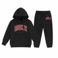 thumbnail image 1 of YuYuBao Toddler Girls Outfits Sets Child Toddler Boys Girls Long Sleeve Solid Warm Hoodie Pullover Tops Pants Kids Outfits Sweat Suits, 1 of 3