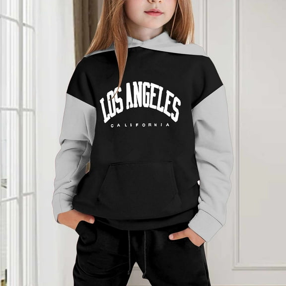 YuYuBao Toddler Girls Outfits Sets Childrens Coloured Long Sleeve Hooded Hoodies Tops + Pants 2 Piece Kids Girls Sets