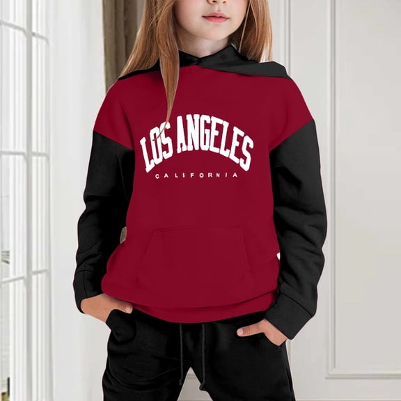 YuYuBao Toddler Girls Outfits Sets Childrens Coloured Long Sleeve Hooded Hoodies Tops   Pants 2 Piece Kids Girls Sets