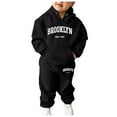 thumbnail image 1 of YuYuBao Toddler Girls Outfits Sets Hooded Tracksuit Hoodie Sweatshirt Sweatpants Sets Unisex Kids Two Piece Outfits, 1 of 8