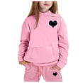 thumbnail image 1 of YuYuBao Toddler Girls Outfits Sets Long Sleeve Hoodies And Sweatpants Childrens Clothes Loose Kids Boys Two Piece Sets, 1 of 4