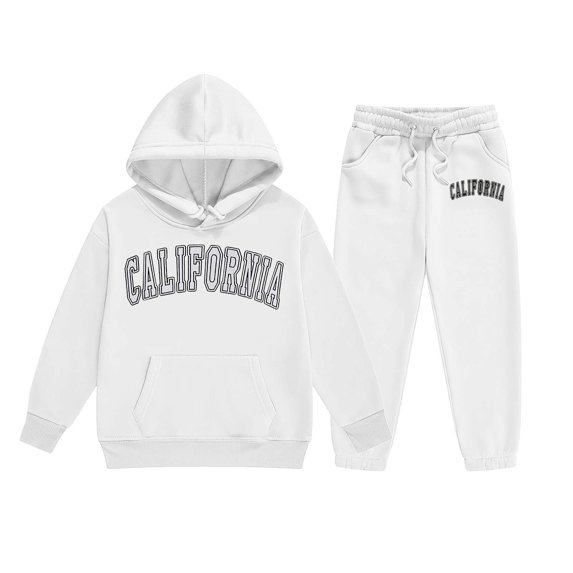 YuYuBao Toddler Girls Outfits Sets Long Sleeve Warm Letters Hoodies Pullovers Tops + Pants Kids Child Boys Outfits Sweat Suits