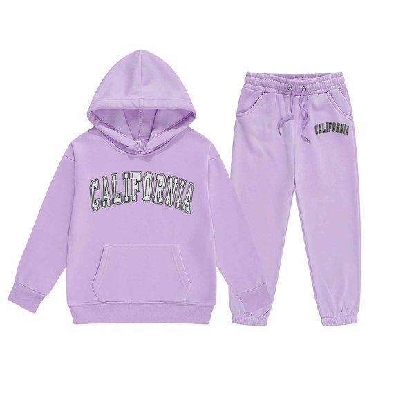 YuYuBao Toddler Girls Outfits Sets Long Sleeve Warm Letters Hoodies Pullovers Tops + Pants Kids Child Boys Outfits Sweat Suits