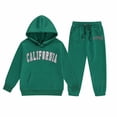 thumbnail image 1 of YuYuBao Toddler Girls Outfits Sets Long Sleeve Warm Letters Hoodies Pullovers Tops + Pants Kids Child Boys Outfits Sweat Suits, 1 of 3
