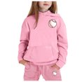 thumbnail image 1 of YuYuBao Toddler Girls Outfits Sets Solid Color Long Sleeve Hoodie And Sweatpants Childrens Kids boys Sports Two Piece Sets, 1 of 4