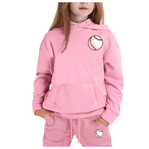 YuYuBao Toddler Girls Outfits Sets Solid Color Long Sleeve Hoodie And Sweatpants Childrens Kids boys Sports Two Piece Sets