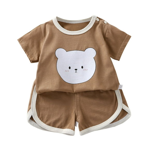 YuYuBao Toddler Girls Outfits Sets Summer Dinosaur Print Tshirts Tops And Elastic Waist Shorts Sets 2 Piece Playwear Kids Girls Clothes, 5-6 Years