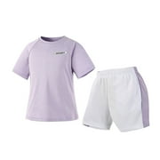 YuYuBao Toddler Girls Outfits Sets Summer Short Sleeve Tshirts Tops And Shorts Two Piece Kids Boys Girls Quickly Drying Gym Tracksuits, 7-8 Years