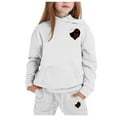 thumbnail image 1 of YuYuBao Toddler Girls Outfits Sets Valentine's Day Long Sleeve Hoodie And Sweatpants Kids Boys Soft Two Piece Sets, 1 of 4