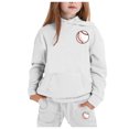 thumbnail image 1 of YuYuBao Toddler Girls Outfits Sets spring black sports clothes Long Sleeve Hoodies And Sweatpants Childrens Two Piece Sets, 1 of 4
