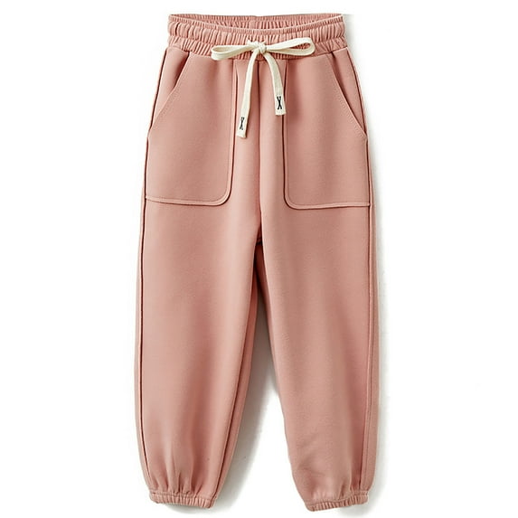 YuYuBao Toddler Girls Pants Athletic Active Girls Boys Jogger Pants Sweatpants Thick Winter Warm Long Bottoms Trousers