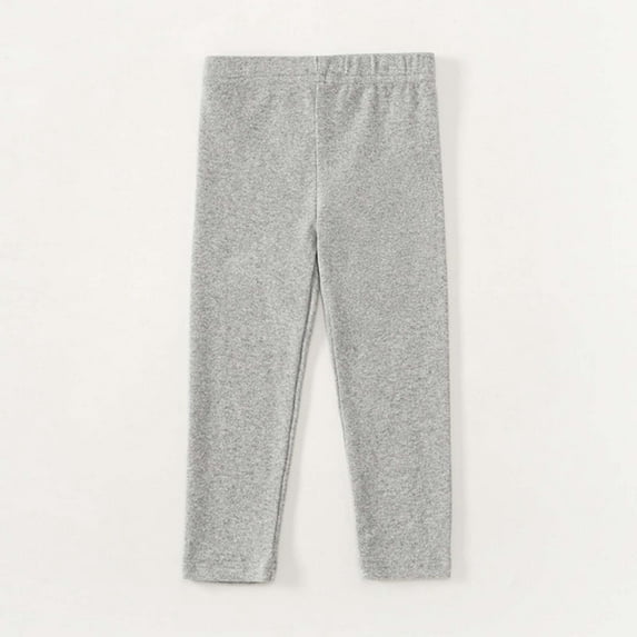 YuYuBao Toddler Girls Pants Autumn Solid Color Elastic Waist Sweatpants Leggings Warm Pull On Pants