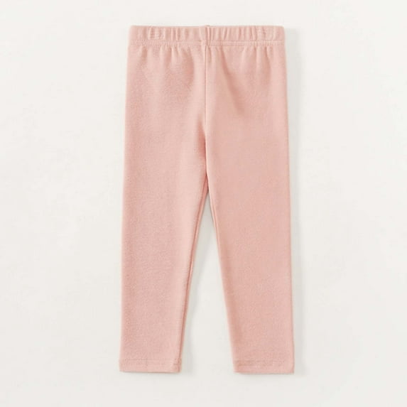 YuYuBao Toddler Girls Pants Autumn Solid Color Elastic Waist Sweatpants Leggings Warm Pull On Pants