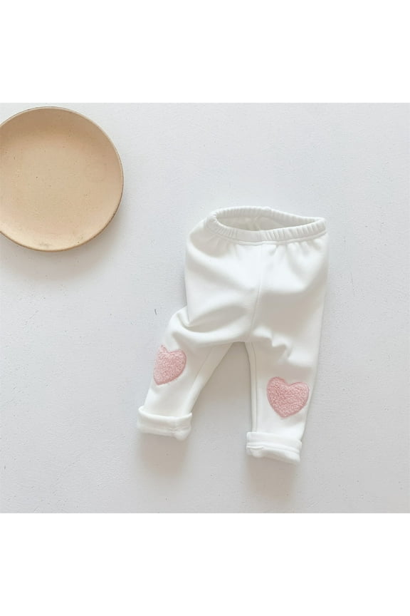 YuYuBao Toddler Girls Pants Winter Warm Lined Ribbed Lace Trim Ruffles Tights Stocking Bottom Pants