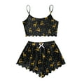 thumbnail image 1 of YuYuBao Womens Pajamas Sets Christmas Cartoon Deer Print Shorts Lace Trim Cami Top Shorts Sleepwear Pajamas Sets, 1 of 4