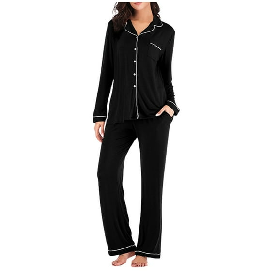 YuYuBao Womens Pajamas Sets Soft Short Sleeve Buttons Down Shirts And Pants 2 Piece Casual Sleepwear Pjs