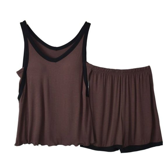 YuYuBao Womens Pajamas Sets Summer Padded Cami And Shorts 2 Piece Casual Pajamas Sets Sleepwear