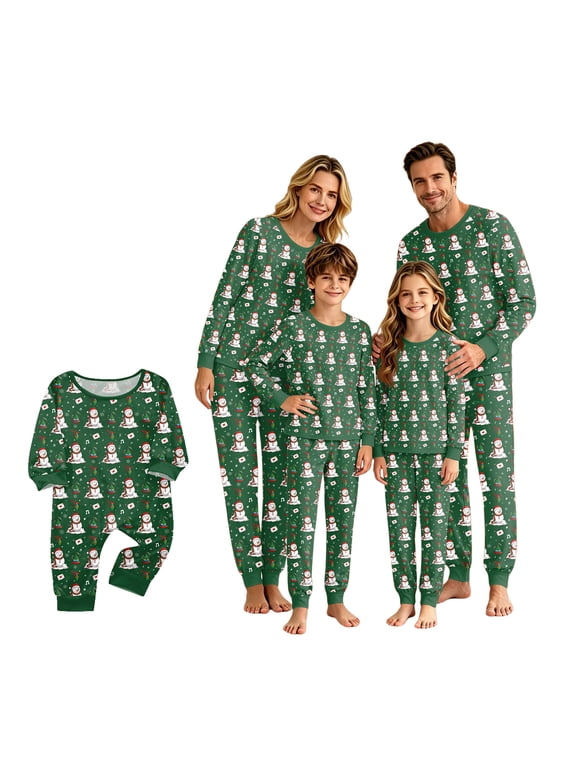 Baby Christmas Romper, Long‑Sleeve One‑Piece Outfit, Snowman Christmas Element All‑Over Print Jumpsuit for Infant Holiday Family Matching,3 Months