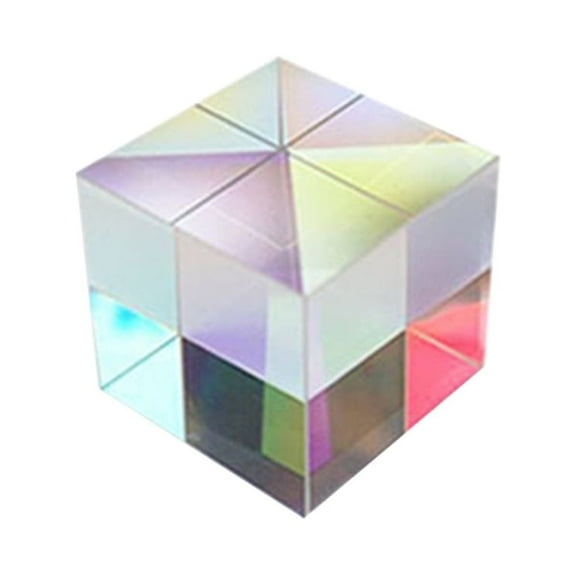 Yuan 1.8x1.8cm Optical Glass RGB Dispersion Cube for Physics Teaching Decoration Arts