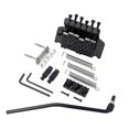 thumbnail image 1 of Yuan 1 Set GA505 6 String Metal Saddle Bridge Strain Plate Bridge for Musical Instrument Replacement Guitar Double Locking Tremolo System Right Handed (Black), 1 of 8