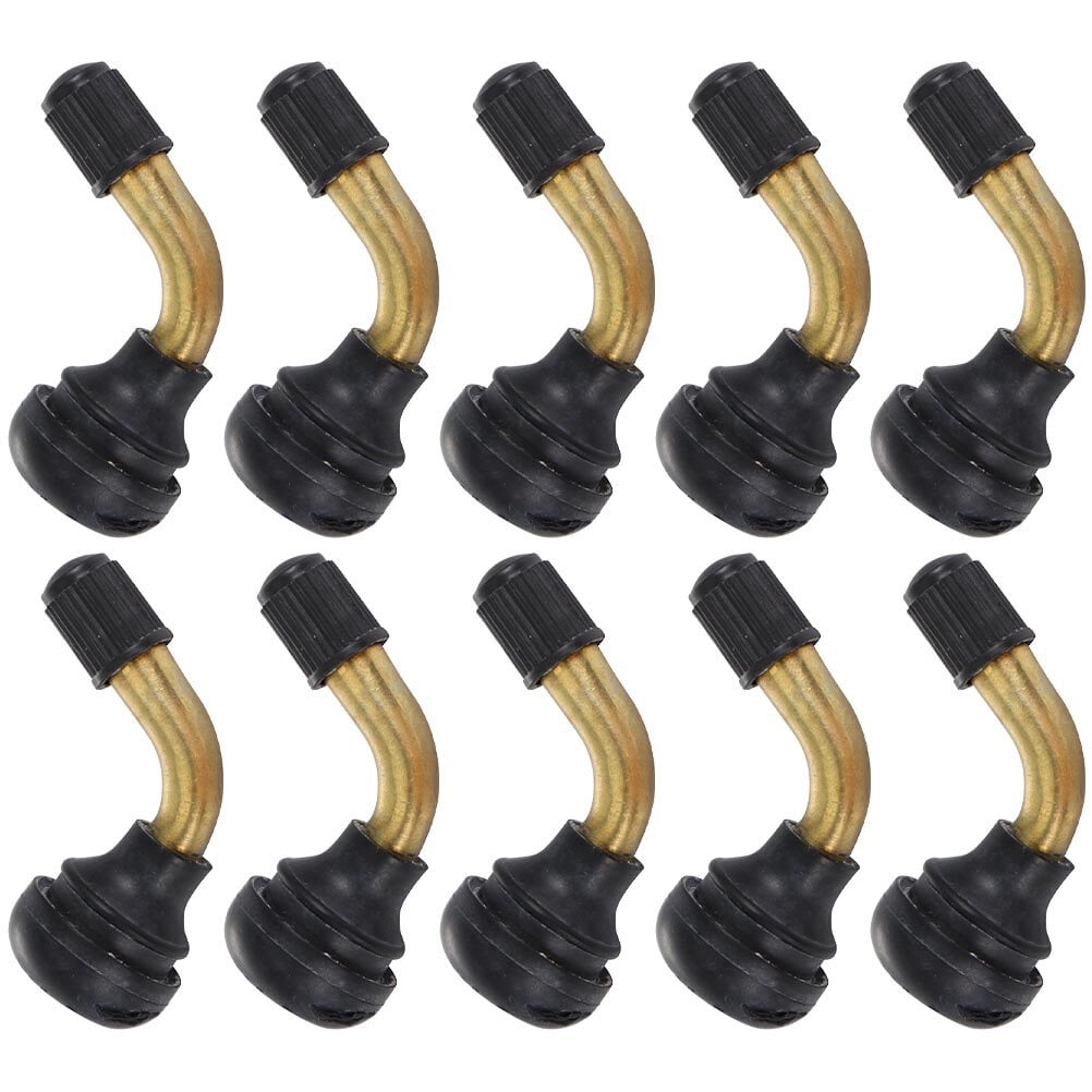 Yuan 10Pcs Bent Tire Valves Stem Motorcycle Tire Valves Stems ATV Tire
