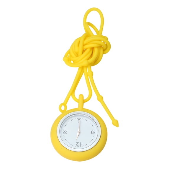 Yuan 1PC Small And Lovely Round Silica Gel Rope Quartz Watch Nurse Watch (Yellow, Dial Random)