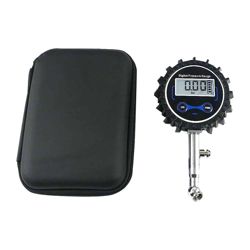 Yuan 1Pc High Precision Digital Car Tire Air Pressure Inflator Gauge LCD Display Vehicle Tester Inflation Monitoring Manometro (Black)