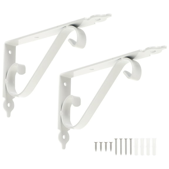 Yuan 2 Sets of Wall Shelf Fixed Brackets Heavy Duty Shelf Brackets Iron Triangle Shelf Brackets