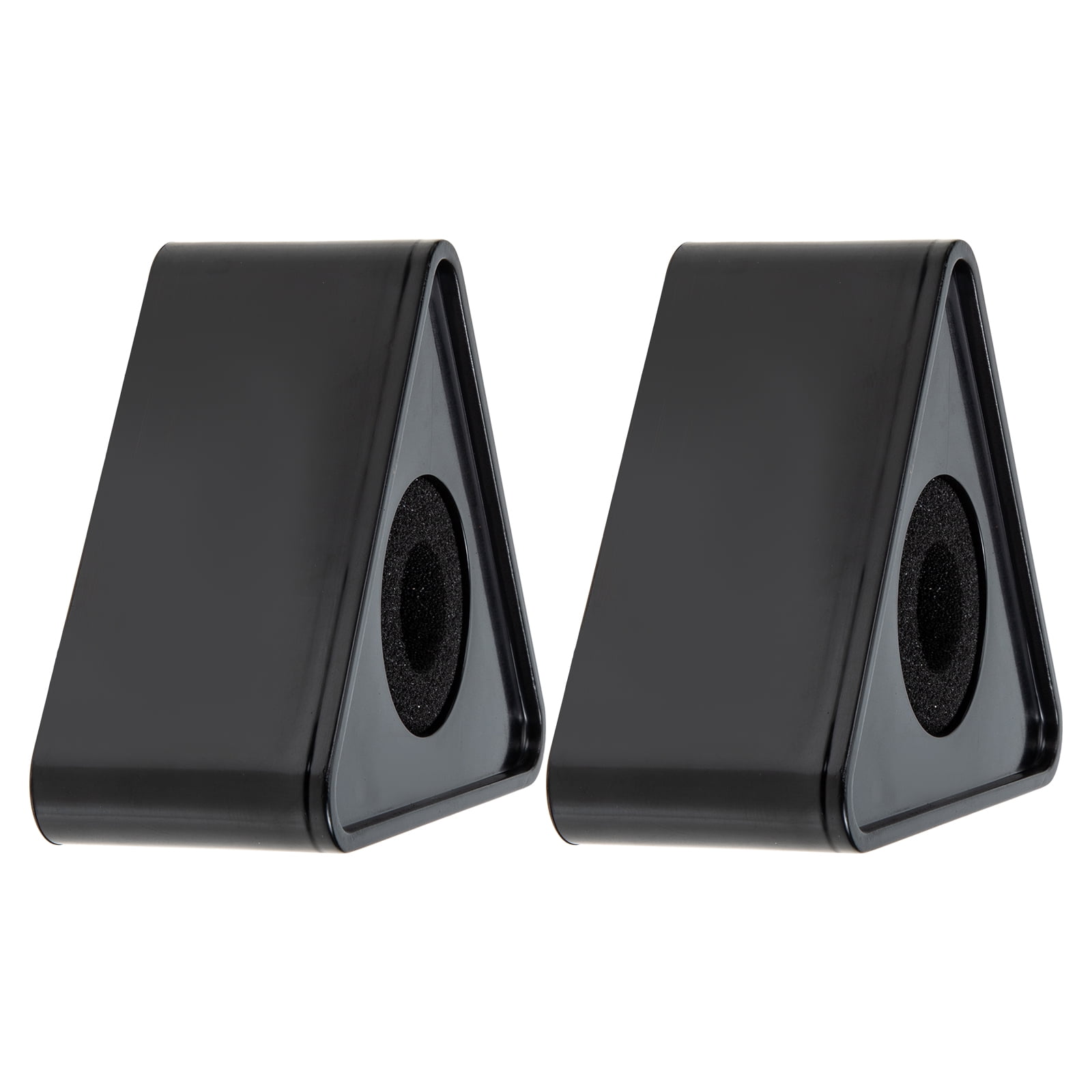 Triangle Mic Yuan 2Pcs ABS Triangle Mic Station Logos Interview TV Station Mic ...