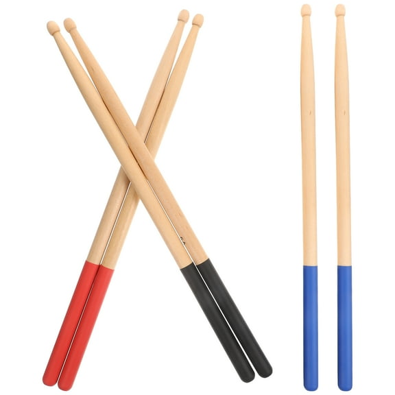 Yuan 3 Pairs Non-slip Maple Drum Sticks Wooden Drum Sticks Drum Accessories