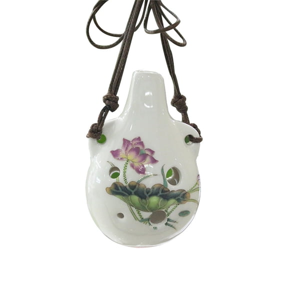 Yuan Musical Beginner Flower Ocarina Lovely Beginner Instrument Practice 6-hole Ocarina