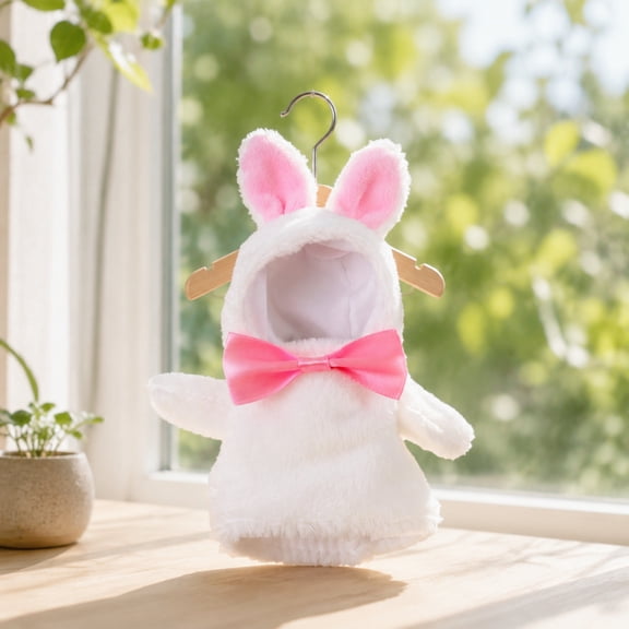YuanGuangQ 3pc Bird Clothes Winter Autumn, Warm Protection Parrot Sweater for Cage, Pet Bird Apparel with Bow White Rabbits for Small Animals