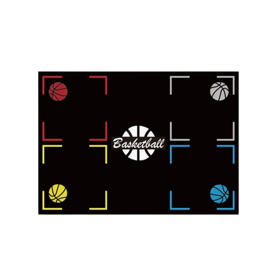 YuanGuangQ Basketball Training Footwork Mat, Non-Slip Soundproof Indoor Rug for Home Practice, Dribbling Mat for Living Room Bedroom